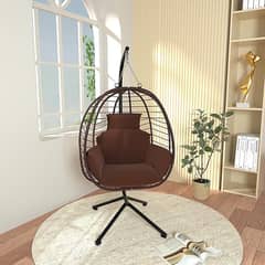 Double Seater Swing Chair With Stand, Hanging Egg Chair with Stand