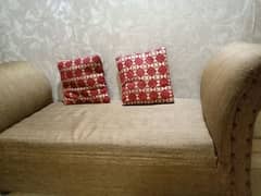 L shaped sofa set (7 seater) with couch (2 seater)