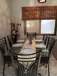 Rod iron dining table with 6 chairs