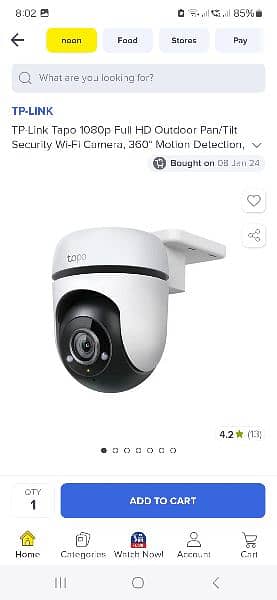 TP_ LINK Tapo 1080p full HD outdoor pan/tilt security camera  360° 3