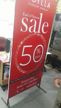 2 Iron Standee size 3*5 for Advertising