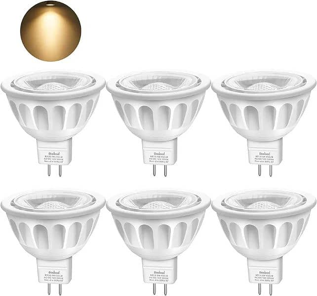 BOXLOOD MR 16 LED LIGHT BULBS (PACK OF 6) 0
