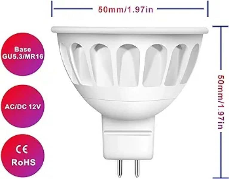 BOXLOOD MR 16 LED LIGHT BULBS (PACK OF 6) 1