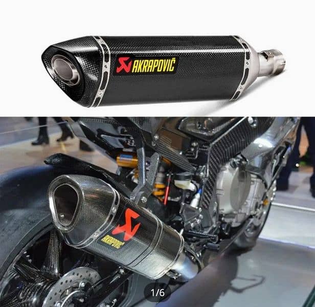 Premium Quality Imported SlipOn Exhaust withFittingClumps for any bike 3