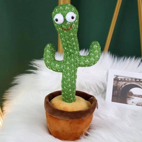 Cute Dancing and Talking Cactus Toy 0