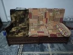 Sofa set with cushions table and side table