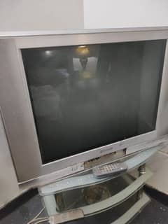 Panasonic TV with matching glass stand