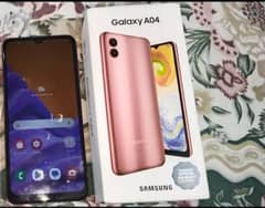 Samsung A04 (4/64) 1 year used 10/10 condition (Box+Chargr