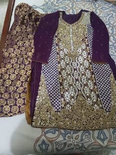 Reshmi Suit ha Purple Colour ha
