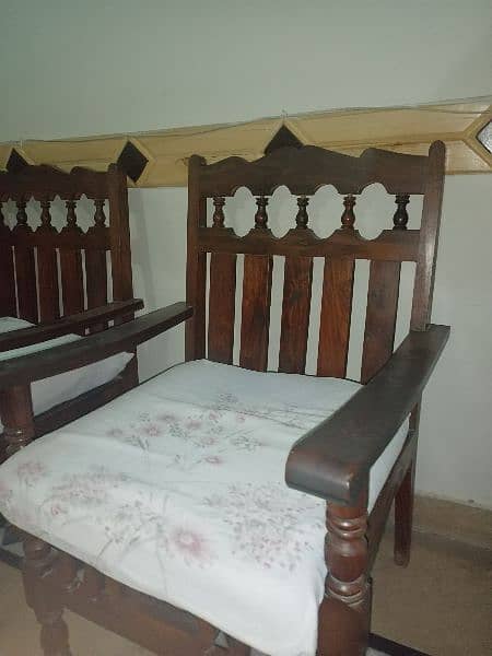 2 wooden chair for sale 2