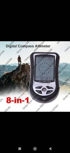 Altimeter 8 in 1 Electronic Digital Multifunction LCD Compass A 4