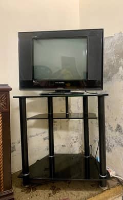 tcl noble flat screen tv with trolley