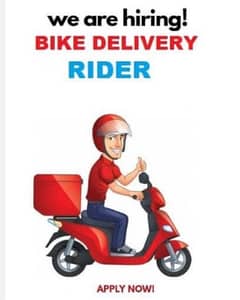 Delivery rider required .