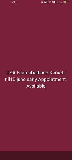 USA Early next day June Appointment Available