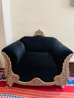 black wellvet sofa