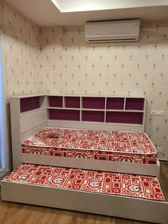 Rack bed with extra folding bed size 3x6 feet 7 years warranty Deliver