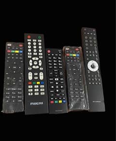 5pcs tv remotes different models. . .
