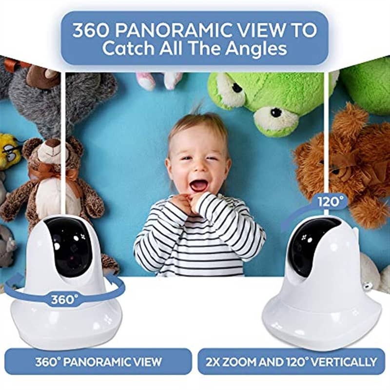 RECHARGEABLE HD VIDEO BABY MONITOR WITH WIDE ANGLE 360° VIEWING 15