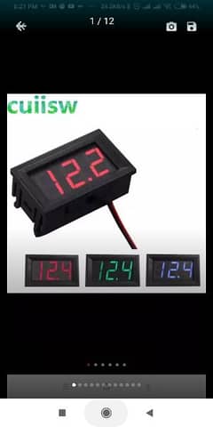 Car Digital Voltmeter DC 4.5V to 30V Digital Voltmeter Voltage Pane