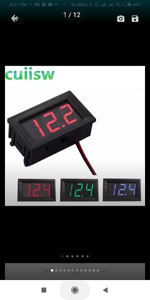 Car Digital Voltmeter DC 4.5V to 30V Digital Voltmeter Voltage Pane 0