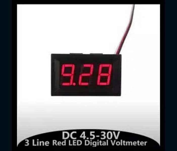 Car Digital Voltmeter DC 4.5V to 30V Digital Voltmeter Voltage Pane 16