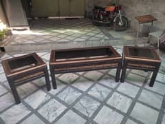Wooden Centre Table 3 Piece Set in Great New Condition for Sale