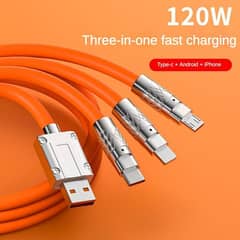 3 in 1 Cable 120W Fast Charging Cable