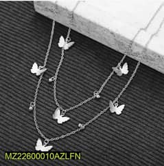 Beautiful Butterfly Necklace in Silver