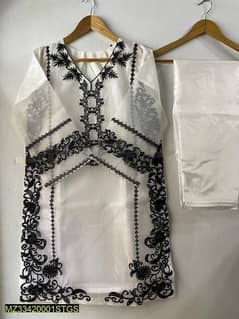 Ladies stitched organza 2 PC suit for sale