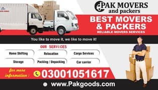 movers and Packers/ House shifting and cargo transport