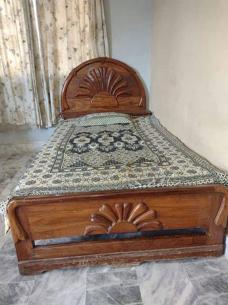 Pure Black Shesham Wood Bed For Sale 0