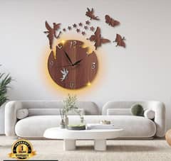 Fairy design laminated Wall clock with backlight
