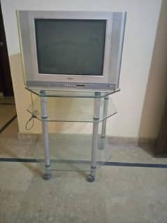 LG 21 inc tv with tv mirror trolly