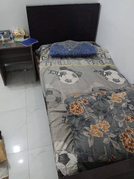 Single Bed with side table(mattress not included) 2