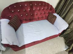 Complete 6 seater Sofa Set + Wooden Table