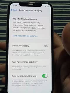 iphone X condition 10/10 256gb JV battery health 75%