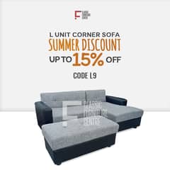 Furniture Sofa Set - 4 seater L shape Sofa Set & 2 seater puffy set 0