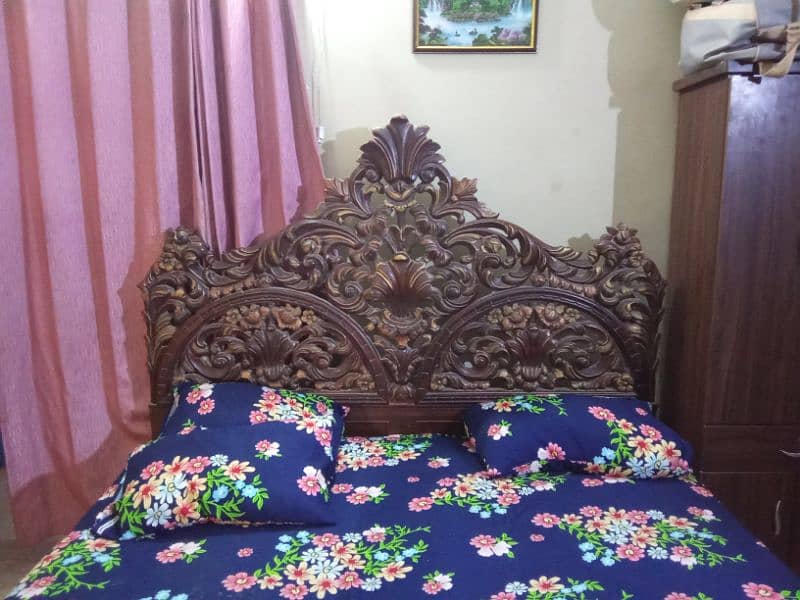 Chinot Wooden Bed with Mattress 2