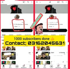1k Youtube Subscribers 2300 Rs
