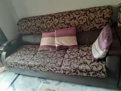 sofa set 5 seater  with glass table