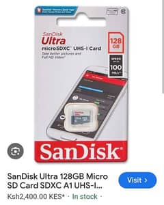 sd Card 128Gb 1 day use final price 1800