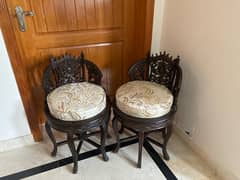 pure sheesham wood crafted chairs