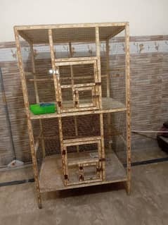 Double Portion Wooden Cage