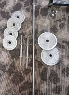 Barbell bar and plates for sale!!! full set only for 13500/-