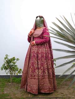 Bridal dress/Barat/Lehnga with choli, Duppata and pouch