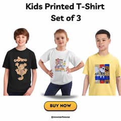 Kids Printed T-Shirts Set of 3