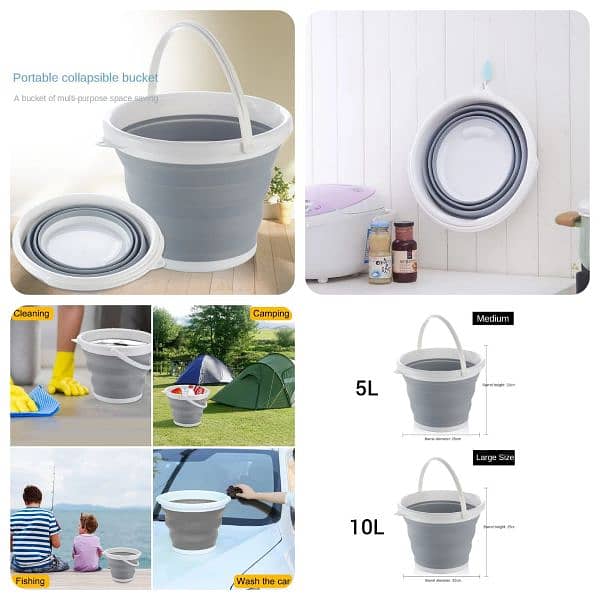 Silicone Folding Bucket 0