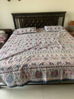 Double Bed with diamond mattress