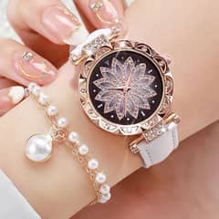 Complete Set of Watch & Pearl Jewelry imported Quality Free Delivery