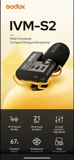 godox shotgun professional microphone model ivm s2